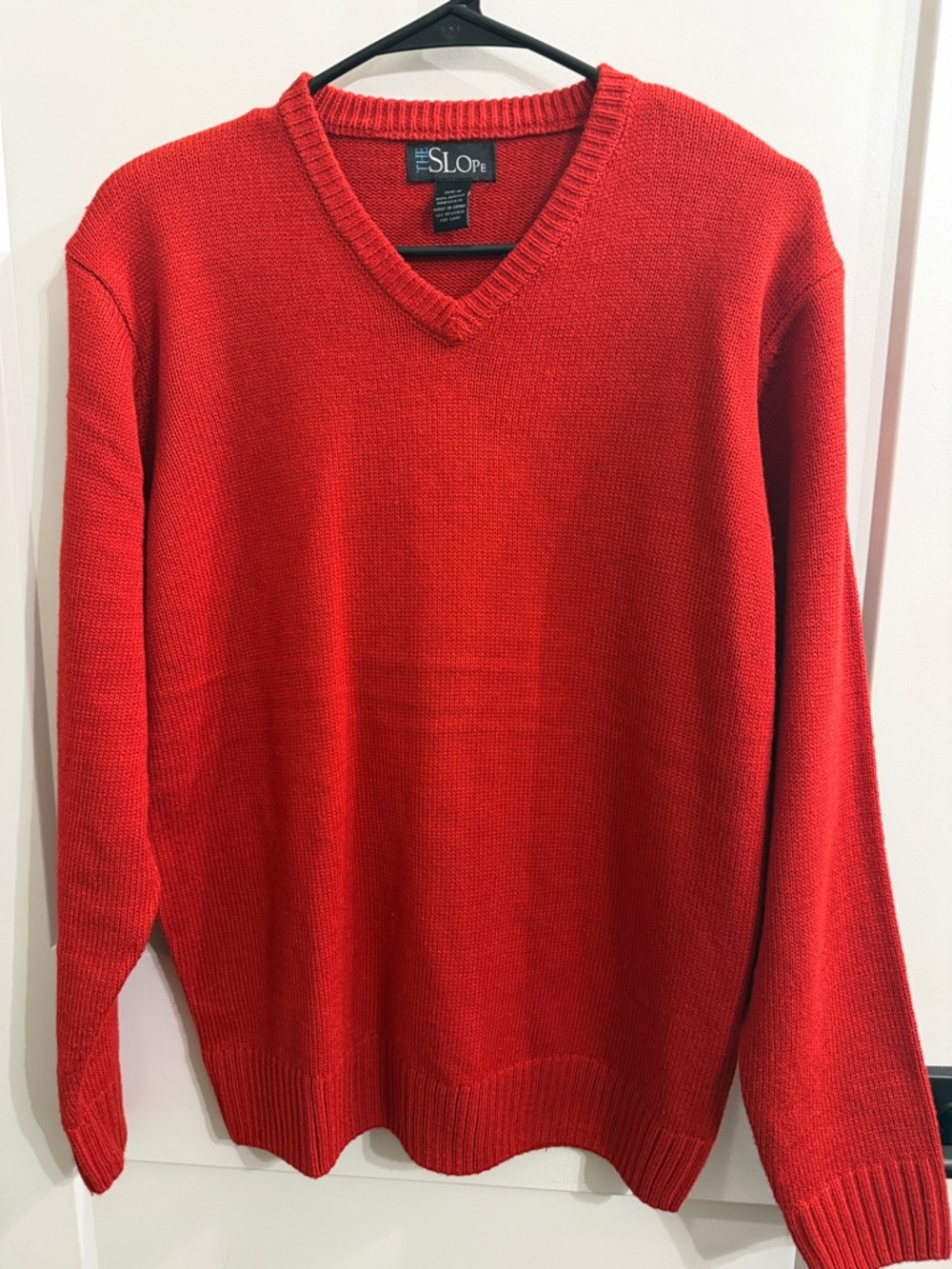 The Slope Men's Red V-Neck Sweater